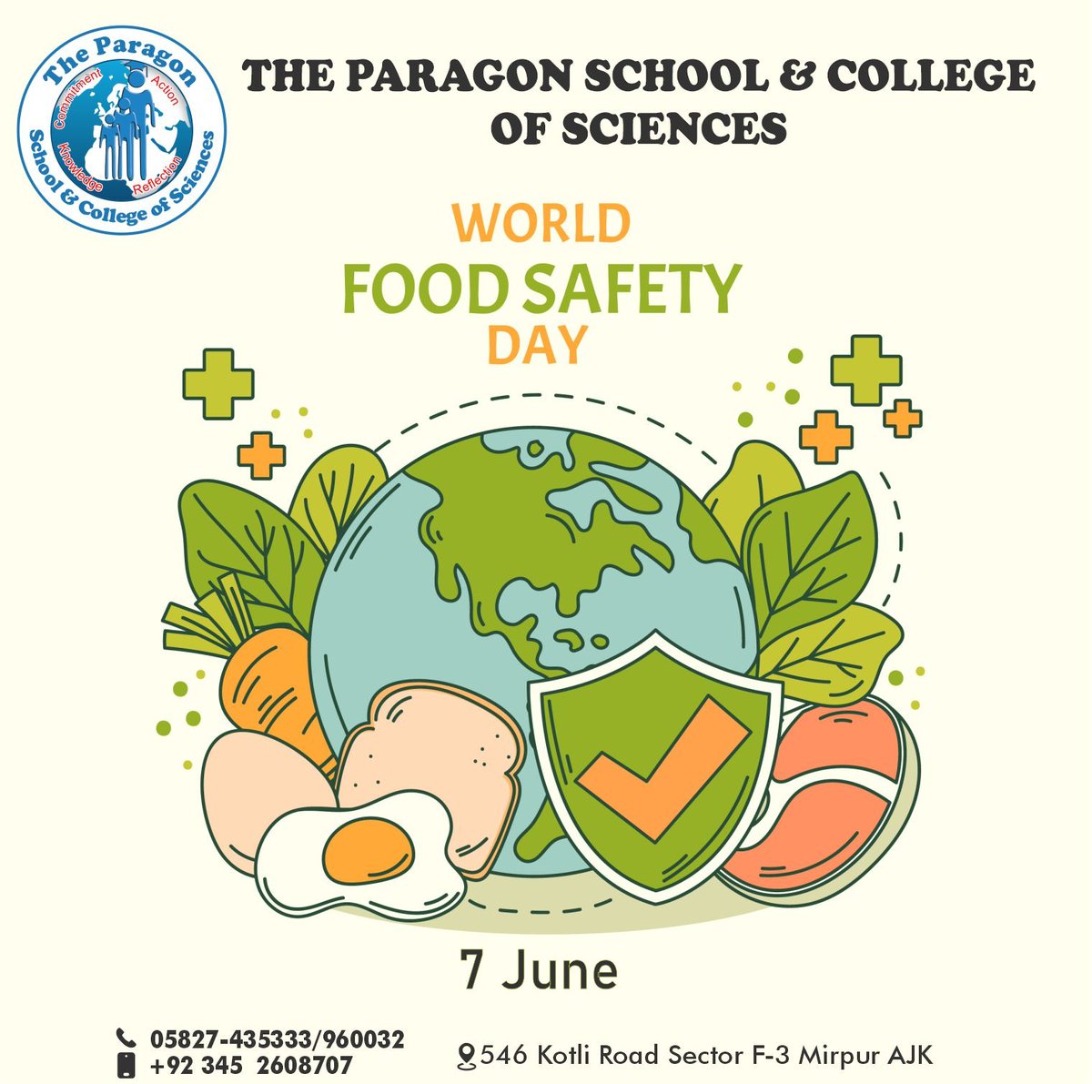 Happy World Food Safety Day! Let's prioritize safe and healthy food practices for a better tomorrow. From farm to fork, let's ensure food safety at every step. Together, we can protect our health and well-being. 🍽️✨ #WorldFoodSafetyDay #SafeFoodForAll