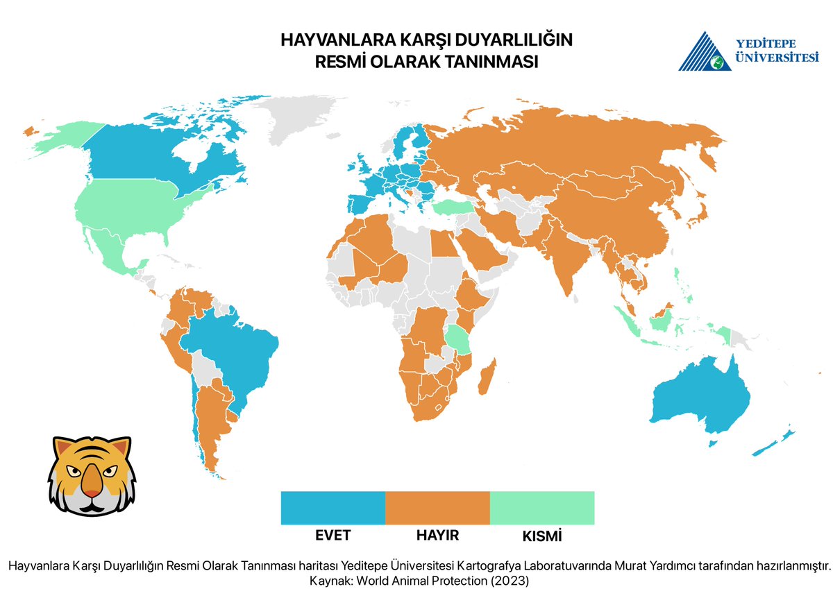 Hayvanlara Karşı Duyarlılığın Resmi Olarak Tanınması - 2023

#kartoyeditepe #yeditepeüniversitesi #cartography #maps #frsiyaset #yeditepeiibf #datavisualization #sosyalbilimler #socialsciences #haritalandırma #mapping