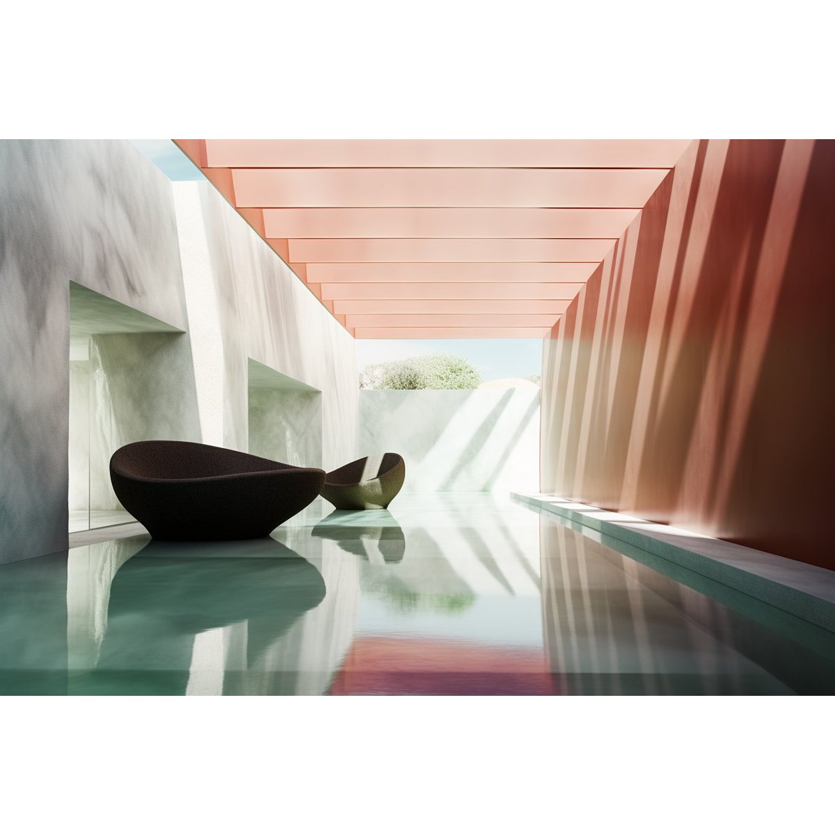 featurezoo's tweet photo. Mies van der Rohe x Luis Barragán remixed with Right Turning Conch

#midjourney
#generativeai
#luisbarragan
#miesvanderrohe
#rightturningconch
#speculativearchitecture
#modernism
#architecture
#architecturalremix

2/3 https://t.co/VWoMxO1yzW