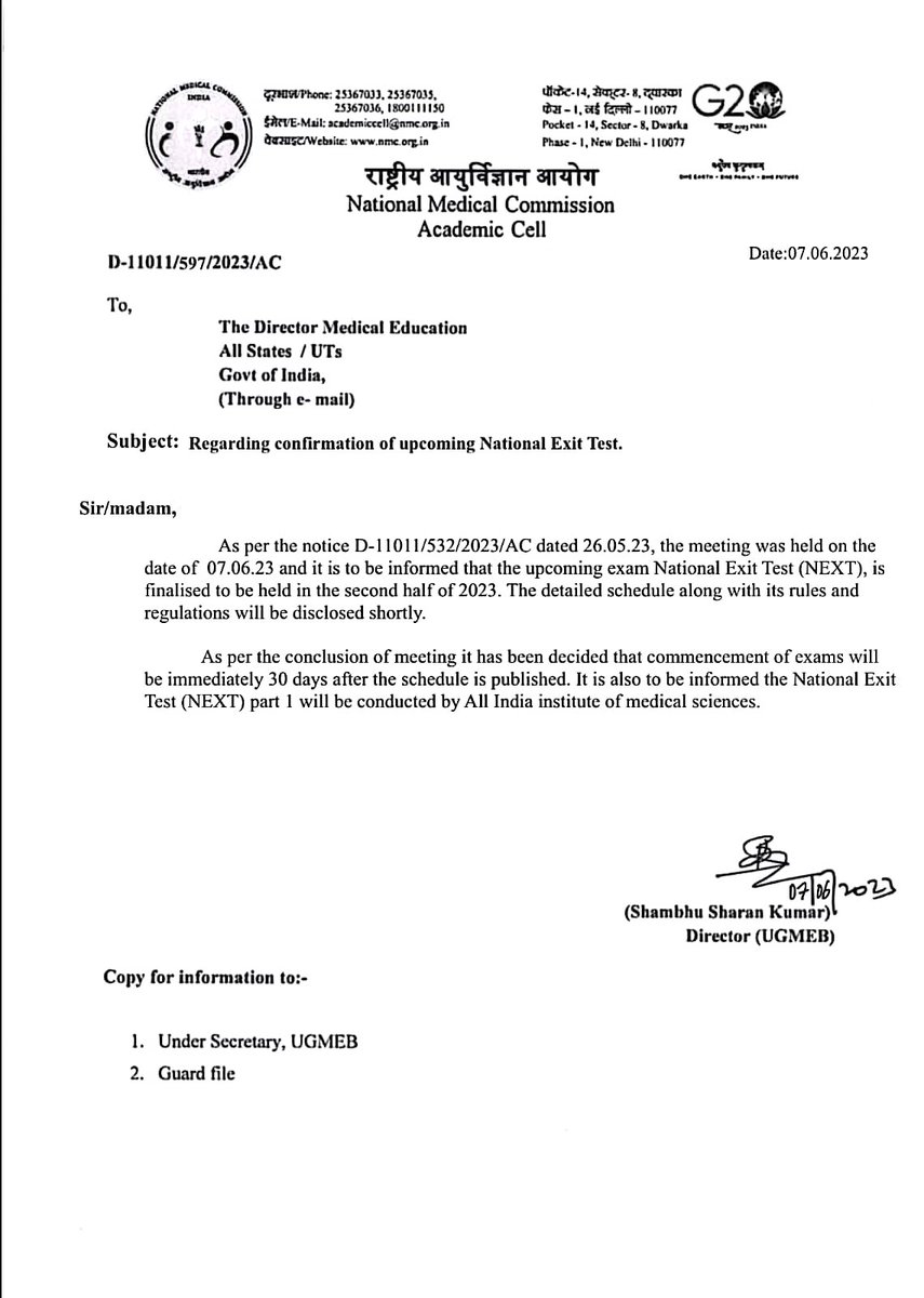 iamdocmayank's tweet photo. It says NEXT part 1 will be conducted by AIIMS if it is true than i must say 

Lag gae bhai final year walo ! 😃

#MedTwitter #NEETPG #AIIMS https://t.co/bfWrxlBb67
