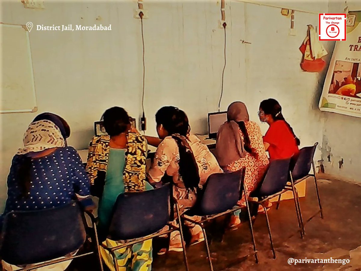 parivartantheng's tweet photo. #BCCT8 classes under our project #Panthini are being taken in @jailmoradabad to empower women prisoners. 
We are providing them knowledge of basic Computer operations, 2hrs daily.
@_DigitalIndia @digital
@DMMoradabad @Comm_Moradabad
@Uppolice @UPGovt @CMOfficeUP @moradabadpolice https://t.co/HXnOSmcwV0