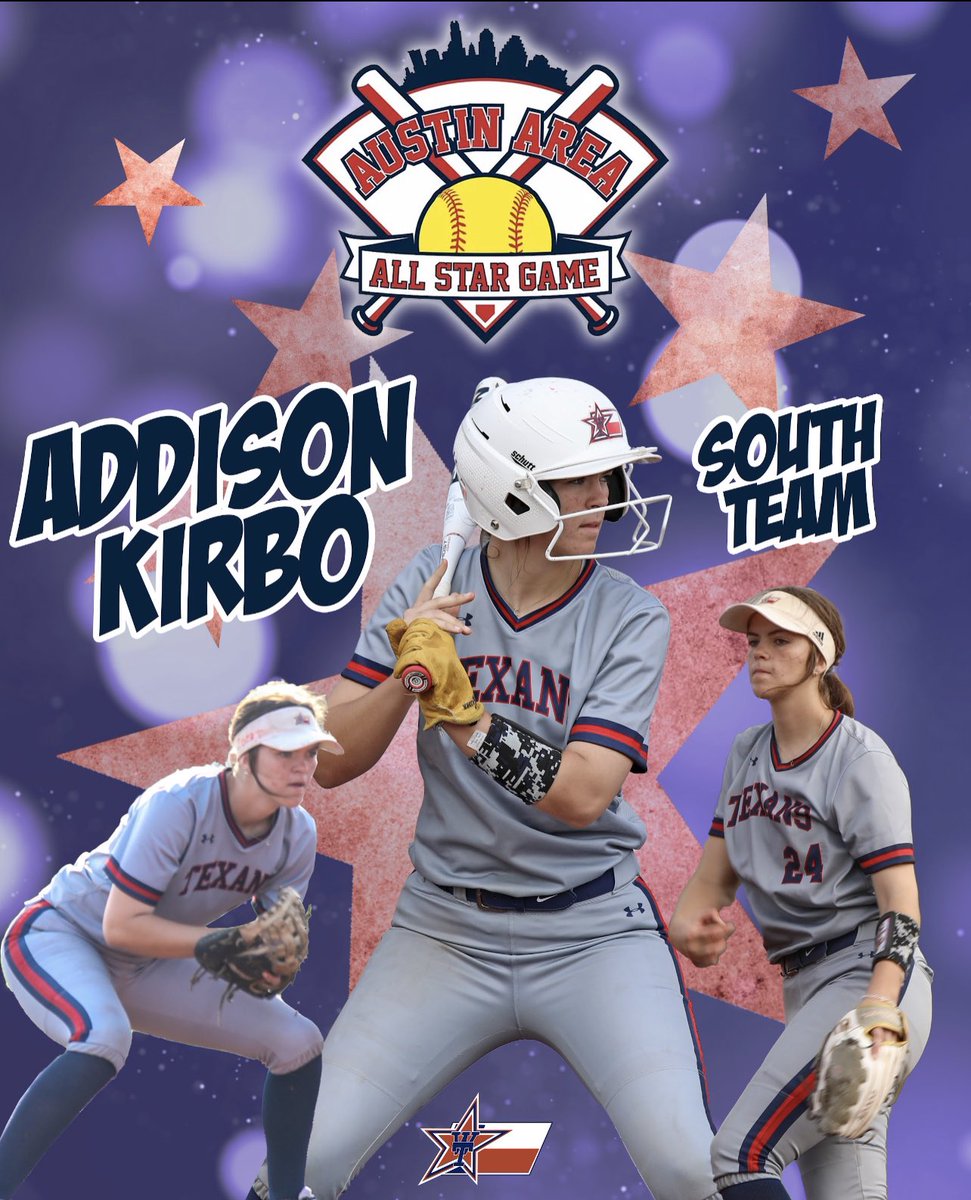 Good luck to our own, Addison Kirbo, as she competes in the Austin Area All Star Game tonight!!! Come out and show your support - 7:00 @ Dripping Springs HS. Go get ‘em Addi!
TEXAN PRIDE!!!