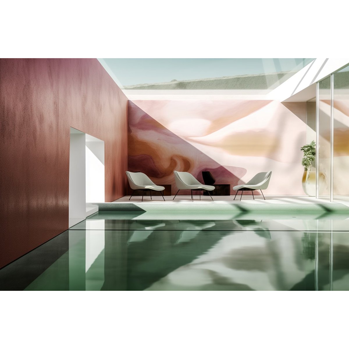 featurezoo's tweet photo. Mies van der Rohe x Luis Barragán remixed with Right Turning Conch

#midjourney
#generativeai
#luisbarragan
#miesvanderrohe
#rightturningconch
#speculativearchitecture
#modernism
#architecture
#architecturalremix

1/3 https://t.co/chKeZ3Gwum