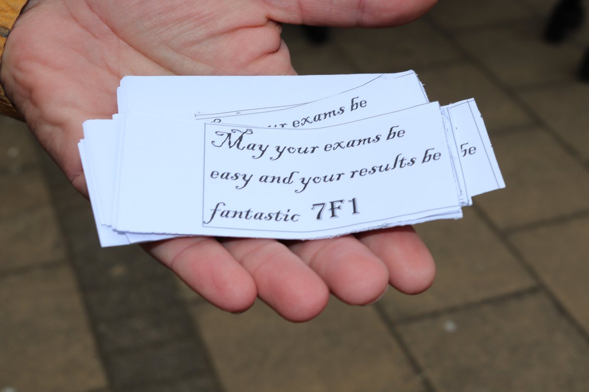 TheMisbourne's tweet photo. Lovely to see #TeamMisbourne in action this morning as students in 7F1 handed out messages of good luck to Year 11s prior to their maths GCSE exam. https://t.co/4VwBFLe6xP