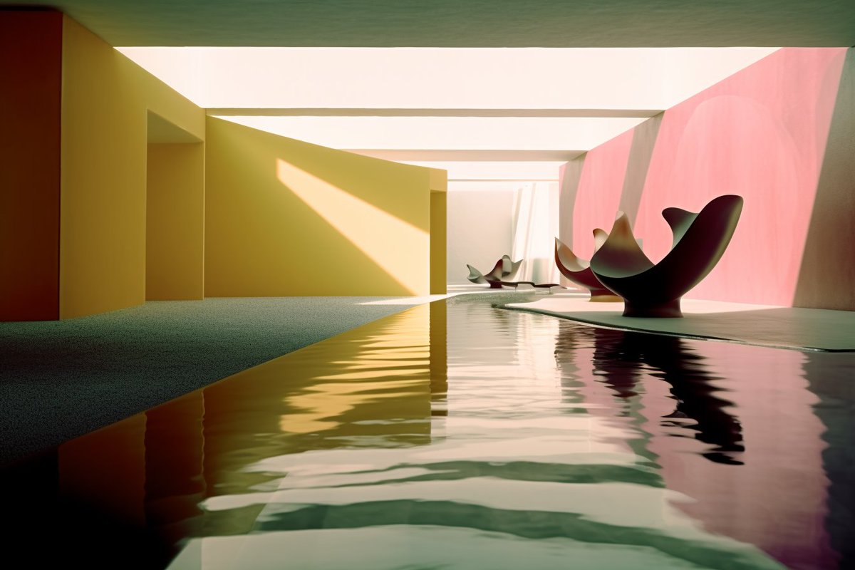 featurezoo's tweet photo. Mies van der Rohe x Luis Barragán remixed with Right Turning Conch

#midjourney
#generativeai
#luisbarragan
#miesvanderrohe
#rightturningconch
#speculativearchitecture
#modernism
#architecture
#architecturalremix

3/3 https://t.co/fm7lE2FtJP