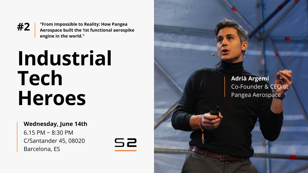 Join us at the next Industrial Tech Heroes talk!

We'll be discussing the technologies for next-generation space vehicles and how we design #reusable, #sustainable, and highly #efficient propulsion systems.

Thank you @oriolpascual @Stage2_eu

Sign up here:bit.ly/45MIeXa