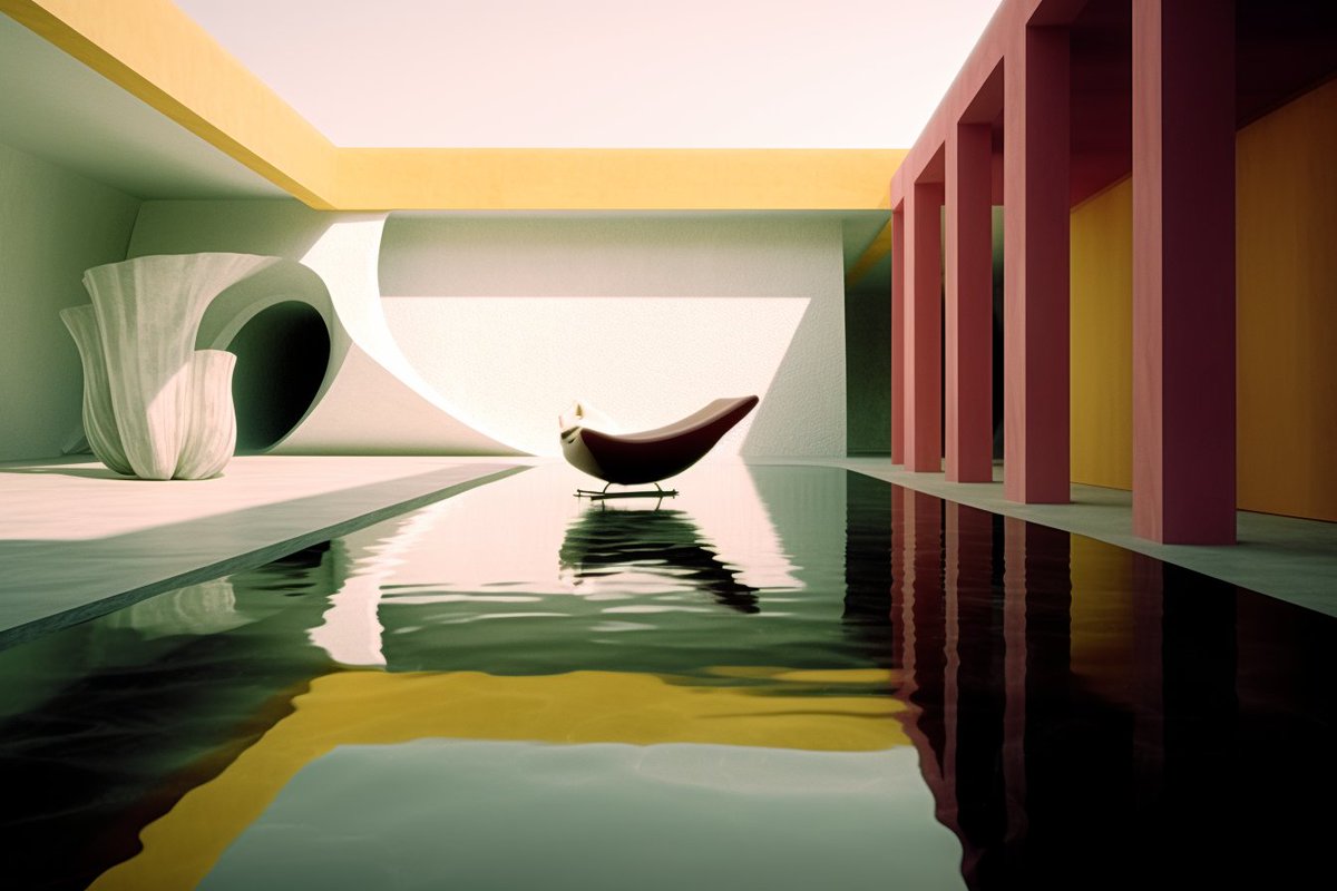 featurezoo's tweet photo. Mies van der Rohe x Luis Barragán remixed with Right Turning Conch

#midjourney
#generativeai
#luisbarragan
#miesvanderrohe
#rightturningconch
#speculativearchitecture
#modernism
#architecture
#architecturalremix

3/3 https://t.co/fm7lE2FtJP