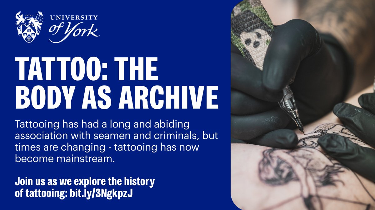 Join our panel of experts to hear all about the complex history of tattooing at @YorkFestofIdeas
Topics include the historical tattoo scholarship, the relationship between tattooing and motherhood and the link between AI and tattoos.
Book your FREE Spot: bit.ly/3NgkpzJ