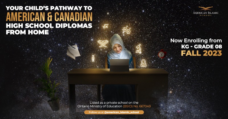 Your child's pathway to a Canadian High School Diploma from home. An online Islamic School that combines 21st-century education with Islamic values. 

Now Enrolling from KG - Grade 8. 

#MuslimEducation #OnlineSchool #AISchool #EnrichingEducation