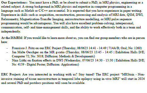 2/
But first this announcement: we will be looking for postdocs and PhD students (starting from 2024) for my <a href="/ERC_Research/">European Research Council (ERC)</a> project and new members of our MR physics group <a href="/mpib_berlin/">Max Planck Institute for Human Development</a>
If you are interested, DM me or talk to our group at #ISMRM23
<a href="/mpdcc_berlin/">Max Planck Dahlem Campus of Cognition</a> <a href="/lip_mpib/">Center for Lifespan Psychology (MPIB, Berlin)</a>