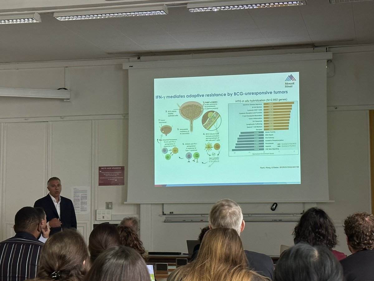 2 days after knowing the history of BCG in-loco, we have the honor and the opportunity to hear @DrJohnSfakianos talking about 'Mechanisms of resistance to BCG'. Good ideas to work in lab after this class. Fantastic