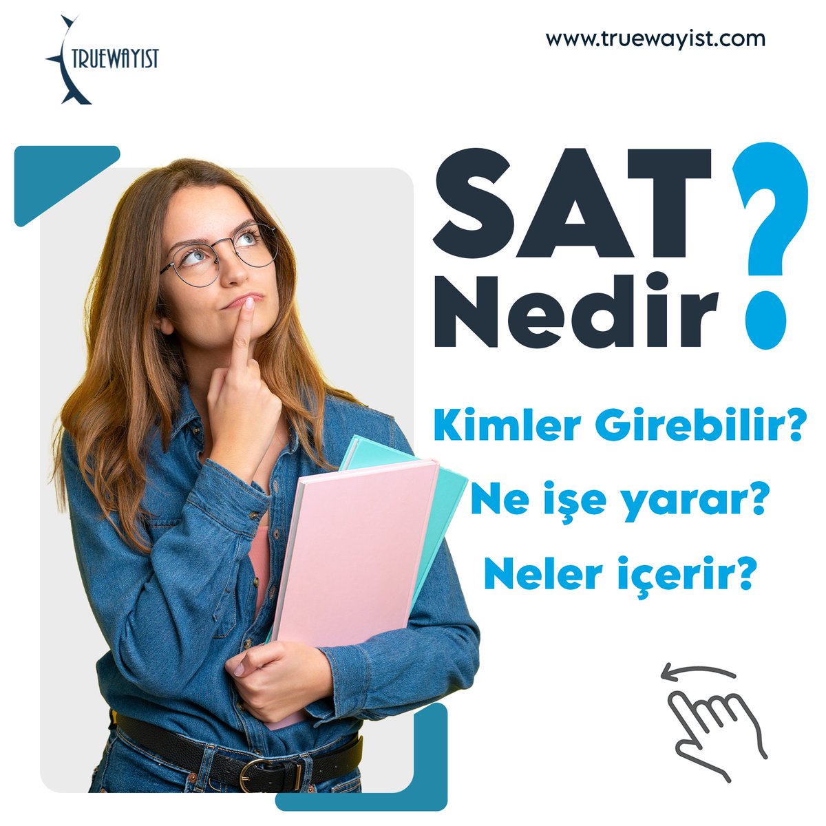 truewayist's tweet photo. SAT Nedir? Kimler Girebilir? Ne işe yarar? Neler İçerir?
Ayrıntılı bilgi almak ve benzersiz eğitim fırsatlarından yararlanmak için bize Ulaşın
0212 914 15 29
0544 914 15 29
https://t.co/m6CWQtKZ4U
 #sat  #dilokulu #onlinedilkursu #yurtdışıeğitim #ingilizcekursu #ingilizceğitimi https://t.co/lxBQOvhcFl