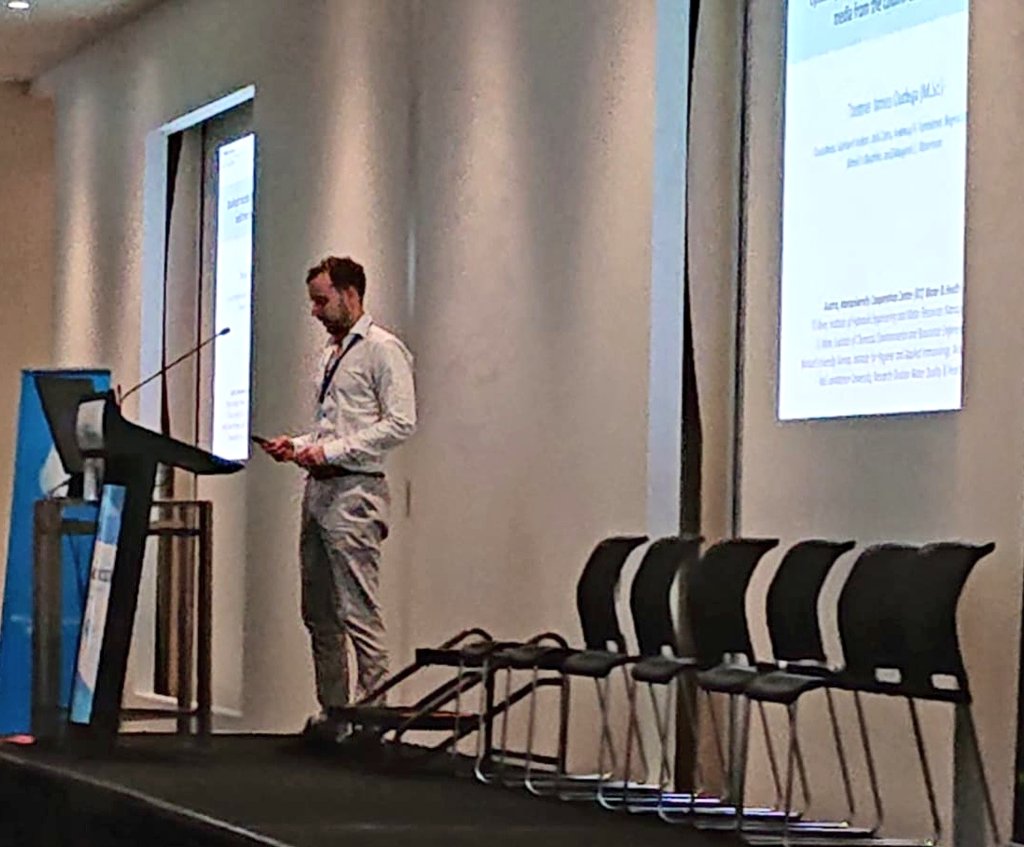 ICCwaterhealth's tweet photo. 2. day #WaterMicro23 w/ strong ICC W&H presence. Excellent talks by T. Oudega: #microbial #transport, A. Farnleitner: revolutionised analytics by #MST, #faecalpollution #diagnostics, @GReischer: #gutmicrobiom, advanced #metagenomics & J. Derx: MST supp. hydrol. & #QMRA modelling. https://t.co/QhiZPsBdW8