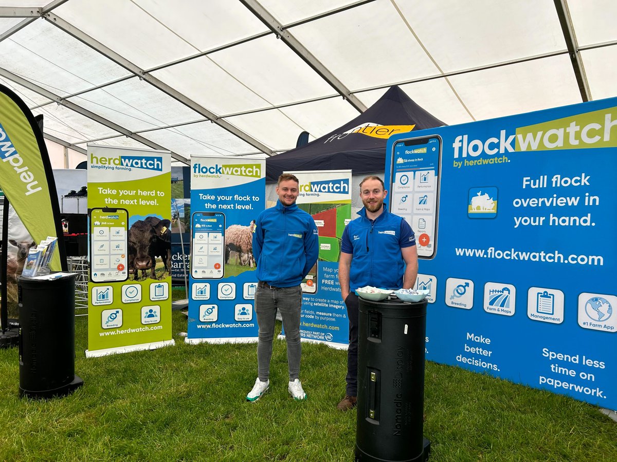 Herdwatch's tweet photo. ๐ขAll set up and ready to go๐ฌ๐ง
The team has arrived at the NSA North event in Bradford House Farm and ready to chat all things Flockwatch!๐๐
#flockwatch #herdwatch #sheep #show # nsasheep https://t.co/mzSTkoTLsv