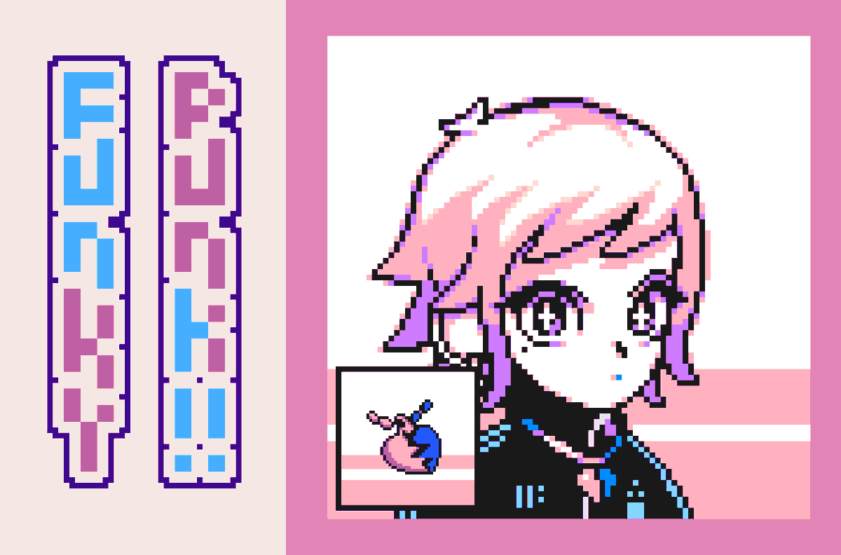 FUNKY PUNKS‼️

My first Collab with <a href="/Pinkyblu_/">Pinkyblu</a> is now LIVE Y'ALL! 🔥
Huge thanks! <a href="/theHome113/">DOM 🍃</a> for kicking the auction!🫂💖

Drop your bid bellow fellas!✨