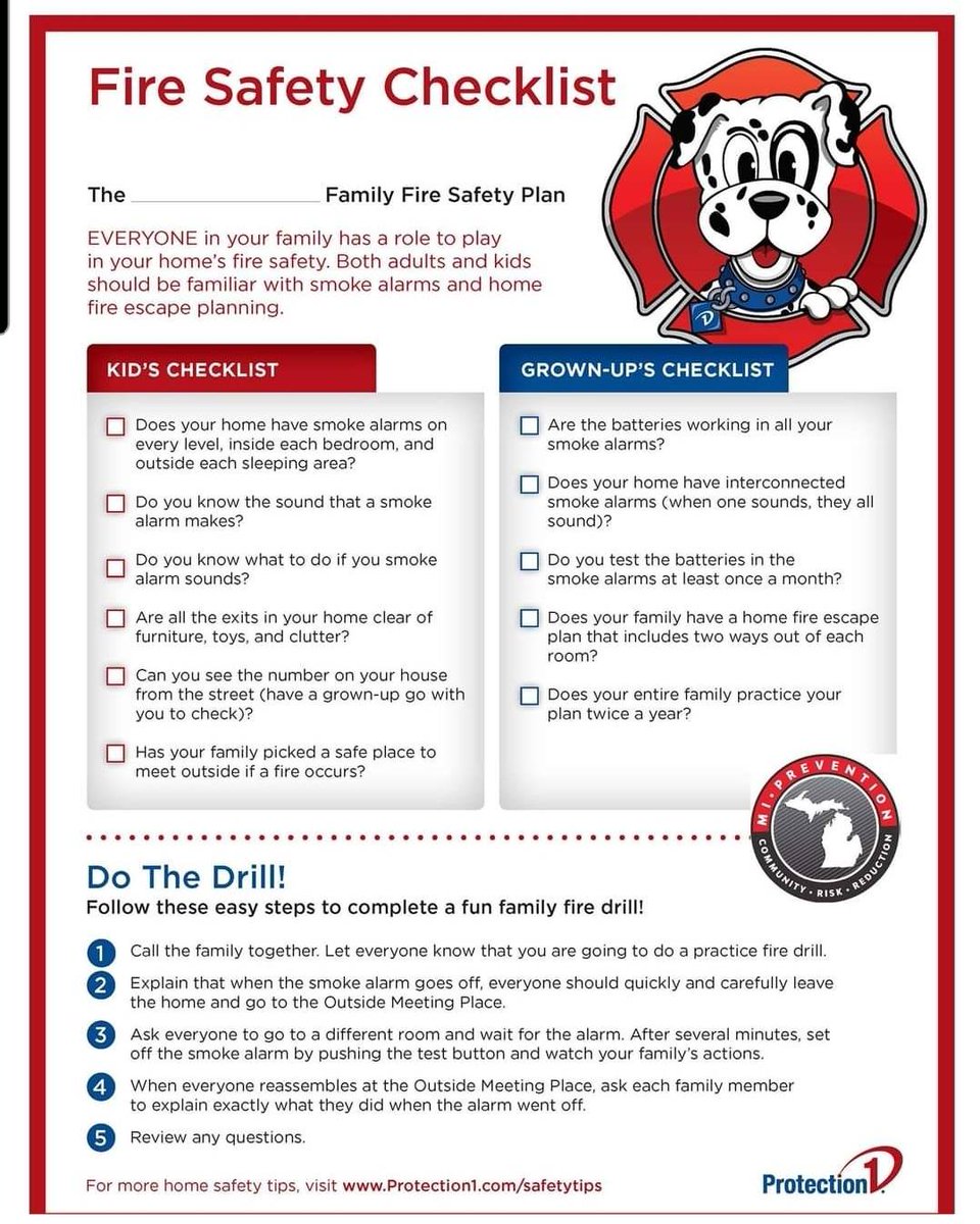 Summer Action Item for Kids!

Have the kids do a Fire Safety Checklist for their home!

Perfect weather to practice escape plans and home fire drills. 

#PushTheButton #SmokeAlarmsSaveLives #Home #Family #Firesafety #prevention #Michigan #Summer #Summerbreak