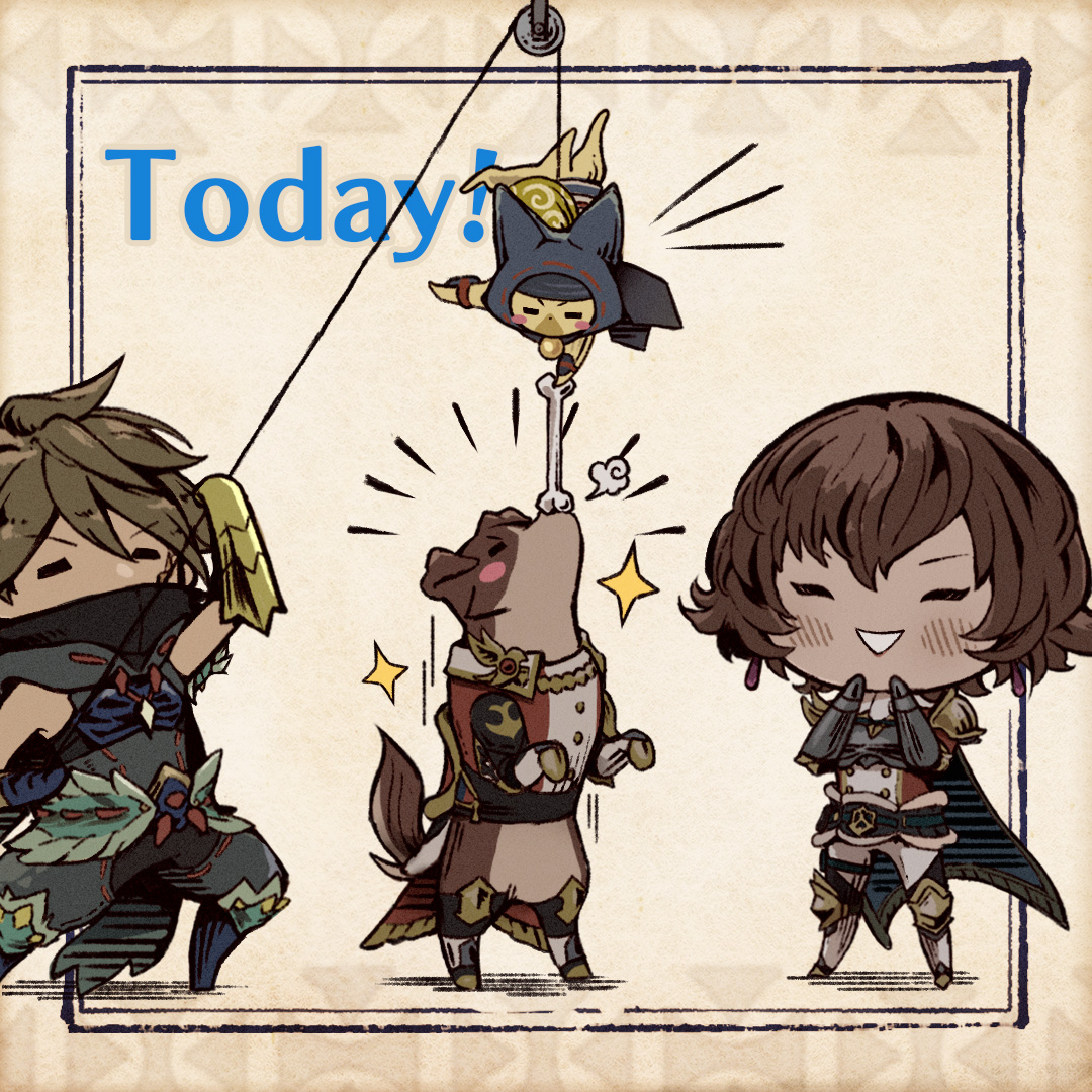 Today's the day, let's celebrate #Sunbreak together!  See you at 7am PDT/15:00 BST for all the Bonus Update news and the developer roundtable!  👀 twitch.tv/monsterhunter