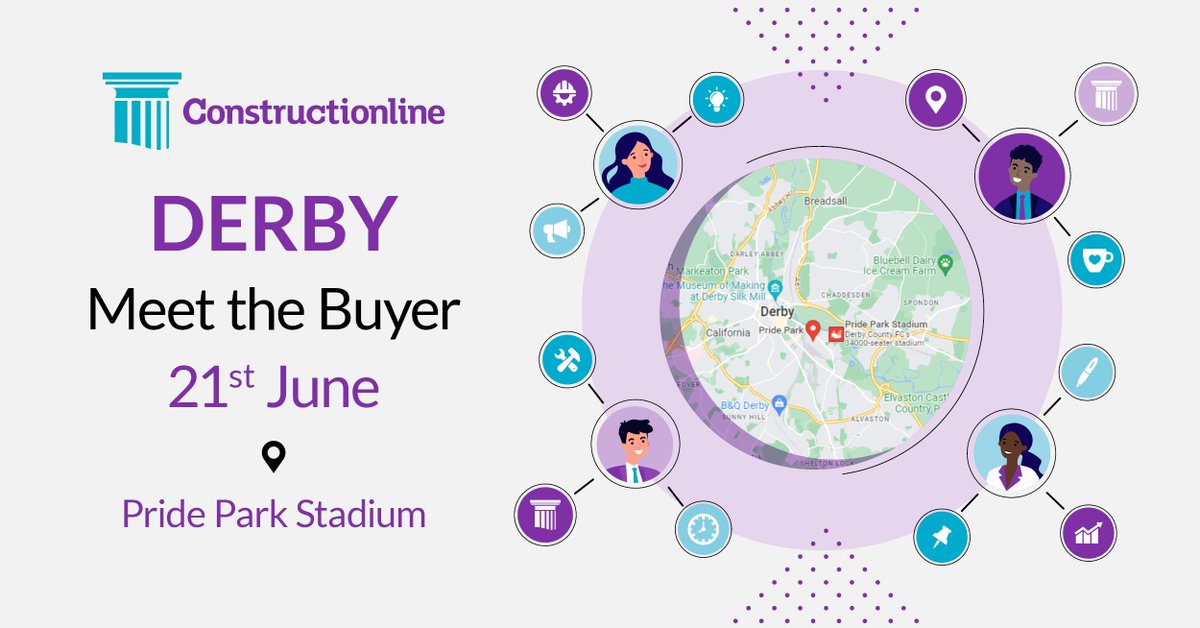 📢 TWO WEEKS TO GO until our Derby Meet the Buyer event! Join us to discuss work opportunities face-to-face with our Buyers and network with other Suppliers in Derby. Constructionline member? Register for a free ticket today- ow.ly/mk0Z50Ojzbr