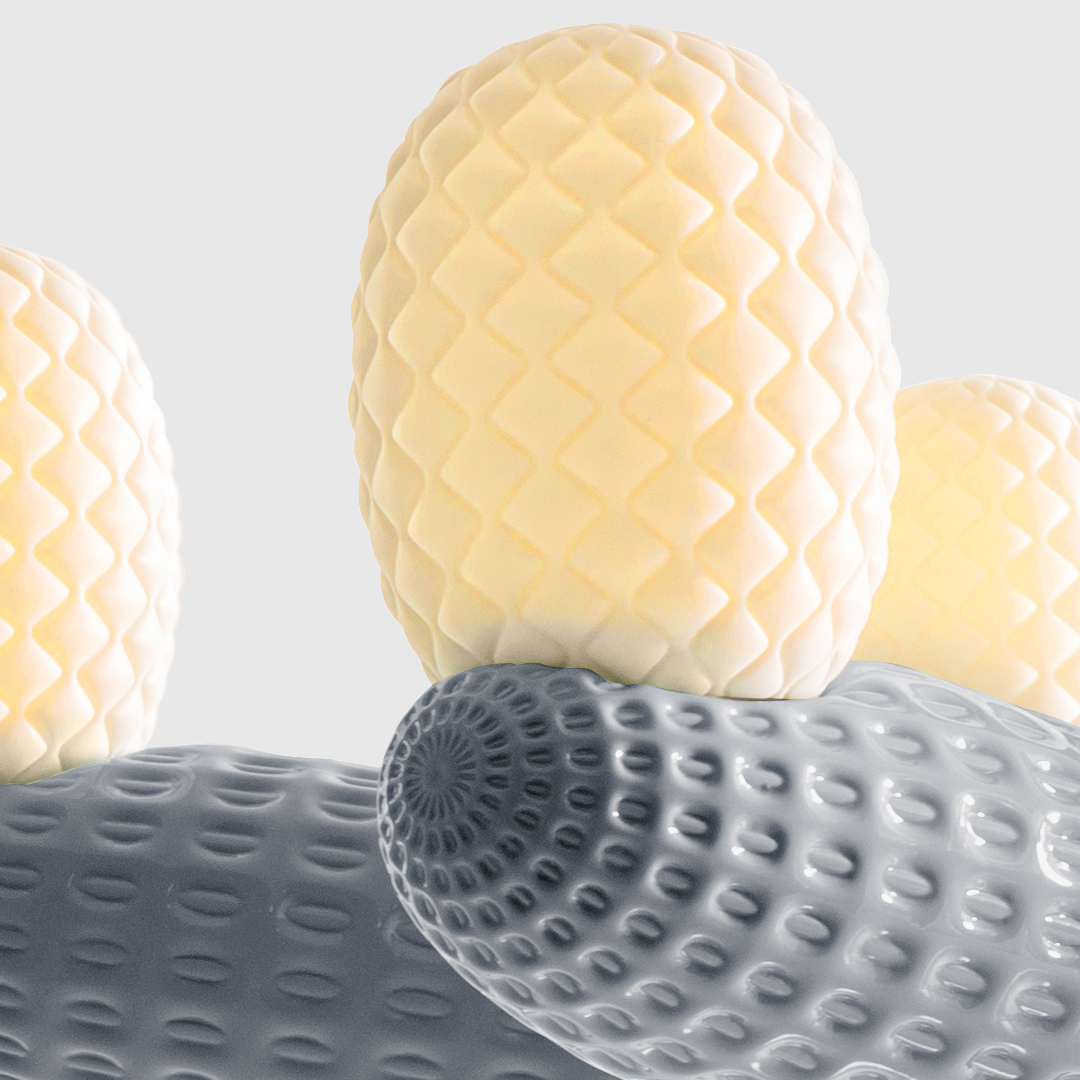 Soft Blown, a new lighting collection design in collaboration with Nichetto Studio featured at Clerkenwell Design Week in London. This collection of lamps is inspired by the carefree atmosphere of summer and colorful balloon art. #Lladró #ThePorcelainRevolution