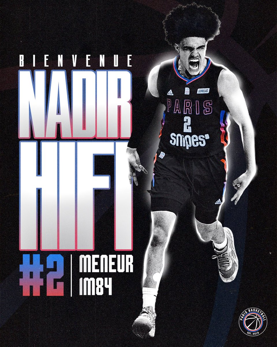 ParisBasketball's tweet image. ‼️🔔🚨

Nadir est parisien 🖤❤️💙

On pouvait pas le laisser nous mettre 39 points comme ça 😈

Sensation de notre championnat avec 17 points de moyenne cette saison, Nadir Hifi portera les couleurs parisiennes pour les trois prochaines saisons 🙌