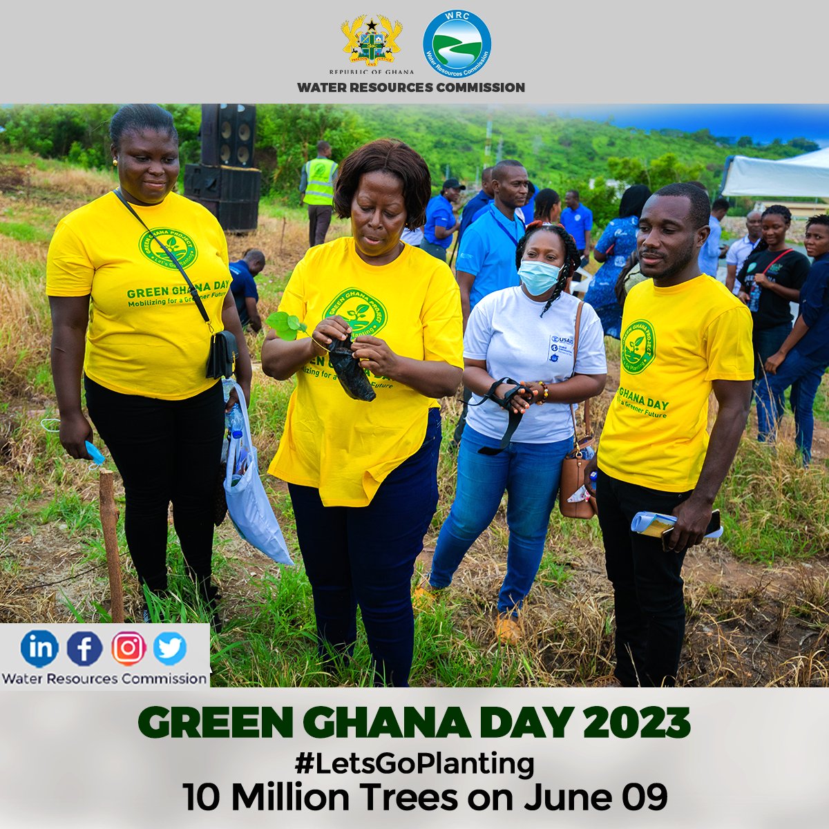 wrcgh_water's tweet photo. GREEN🍀 GHANA DAY 

#OurForestsOurHealth
#LetsGoPlanting
#TenMillionTrees
#June09
#WaterResourcesCommission https://t.co/xNeOMa1LGg