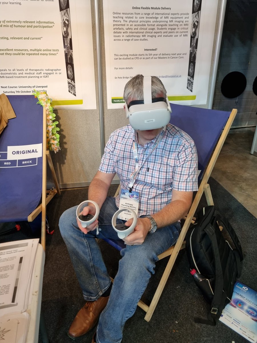 A S Manning-Stanley (@_antms) on Twitter photo If you're at #ukio2023 check out the University of Liverpool stand (A19 in the main hall).
Great fun having a go on the VR headset for the SHELTA project!!! 😎
@LivUniHealthSci
<a href="/LivUniRT/">UOL Radiotherapy</a>
<a href="/LivUniDiagRad/">UoL Diag Radiog</a>
<a href="/drpbridge/">Dr Pete Bridge</a>
#LifesABeach If you're at #ukio2023 check out the University of Liverpool stand (A19 in the main hall).
Great fun having a go on the VR headset for the SHELTA project!!! 😎
@LivUniHealthSci
<a href="/LivUniRT/">UOL Radiotherapy</a>
<a href="/LivUniDiagRad/">UoL Diag Radiog</a>
<a href="/drpbridge/">Dr Pete Bridge</a>
#LifesABeach