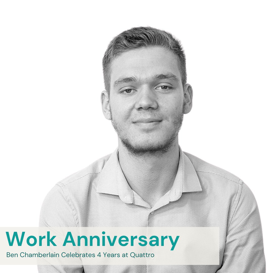 Ben, one of our talented Part I Architectural Assistants celebrates his four-year anniversary at Quattro by answering a few questions about life at the practice 🎉 

📕 Read the interview here: bit.ly/BenCelebrates4…

#congratulations #workanniversary #architecture