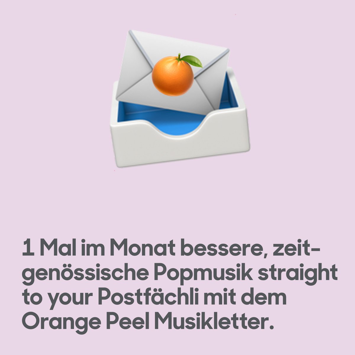 In der 14. Musikletter Ausgabe mit frechen Gitarrenriffs, einer charmanten Pop-Rockhymne &amp; verspielter Clubmusik. Zudem gab das <a href="/LeGuessWho/">Le Guess Who?</a> Festival in Utrecht die ersten Programmpunkte bekannt,

Abonnieren und lesen via: orangepeel.ch/newsletter-anm…