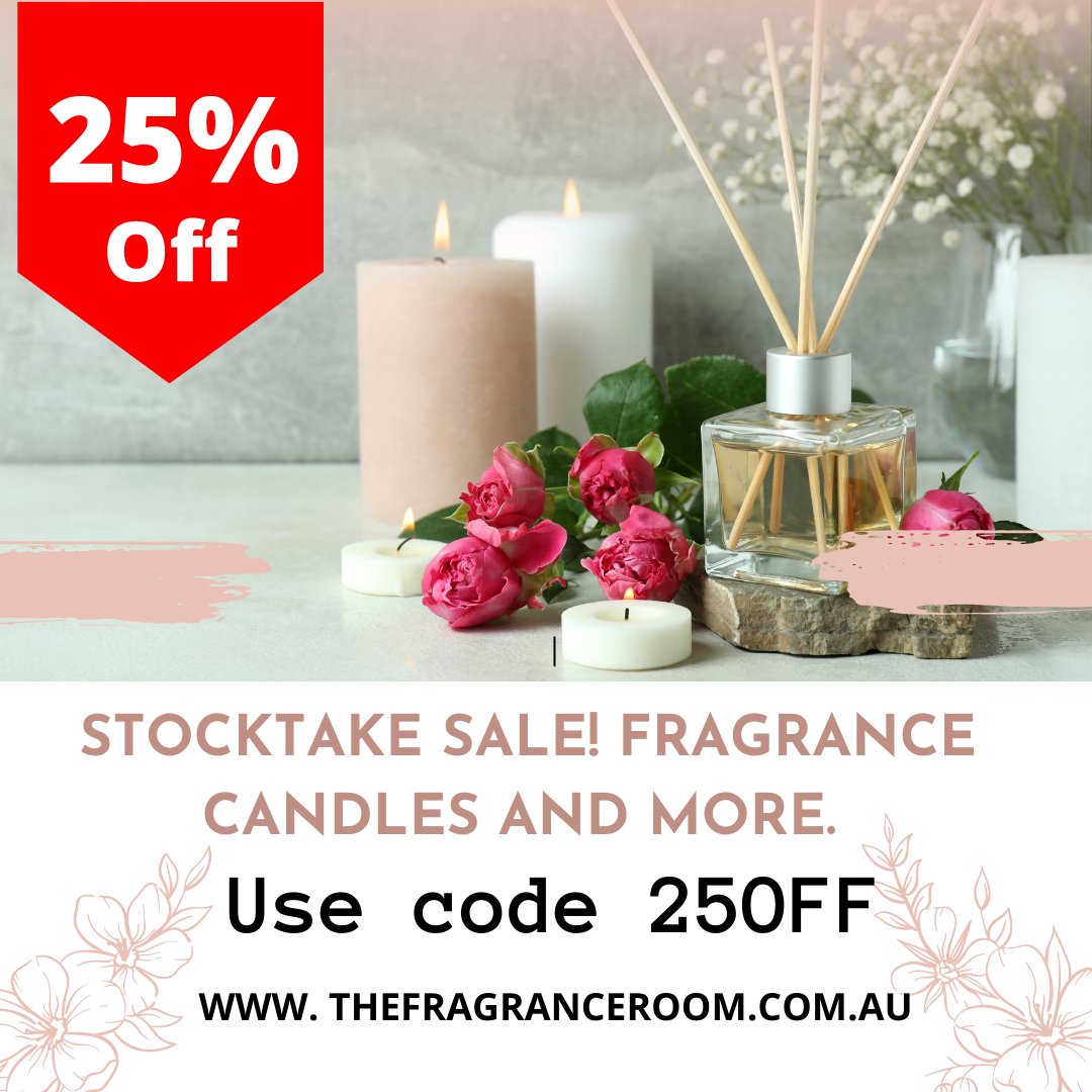 __FragranceRoom's tweet photo. Don't miss our stocktake sale! 25% OFF on all our fragrance candles and more. Use code 25OFF and shop now: https://t.co/C7lPtIK4iR

 #fragrancecandles #aromatherapy #stocktakesale https://t.co/p2gcBEuzm4