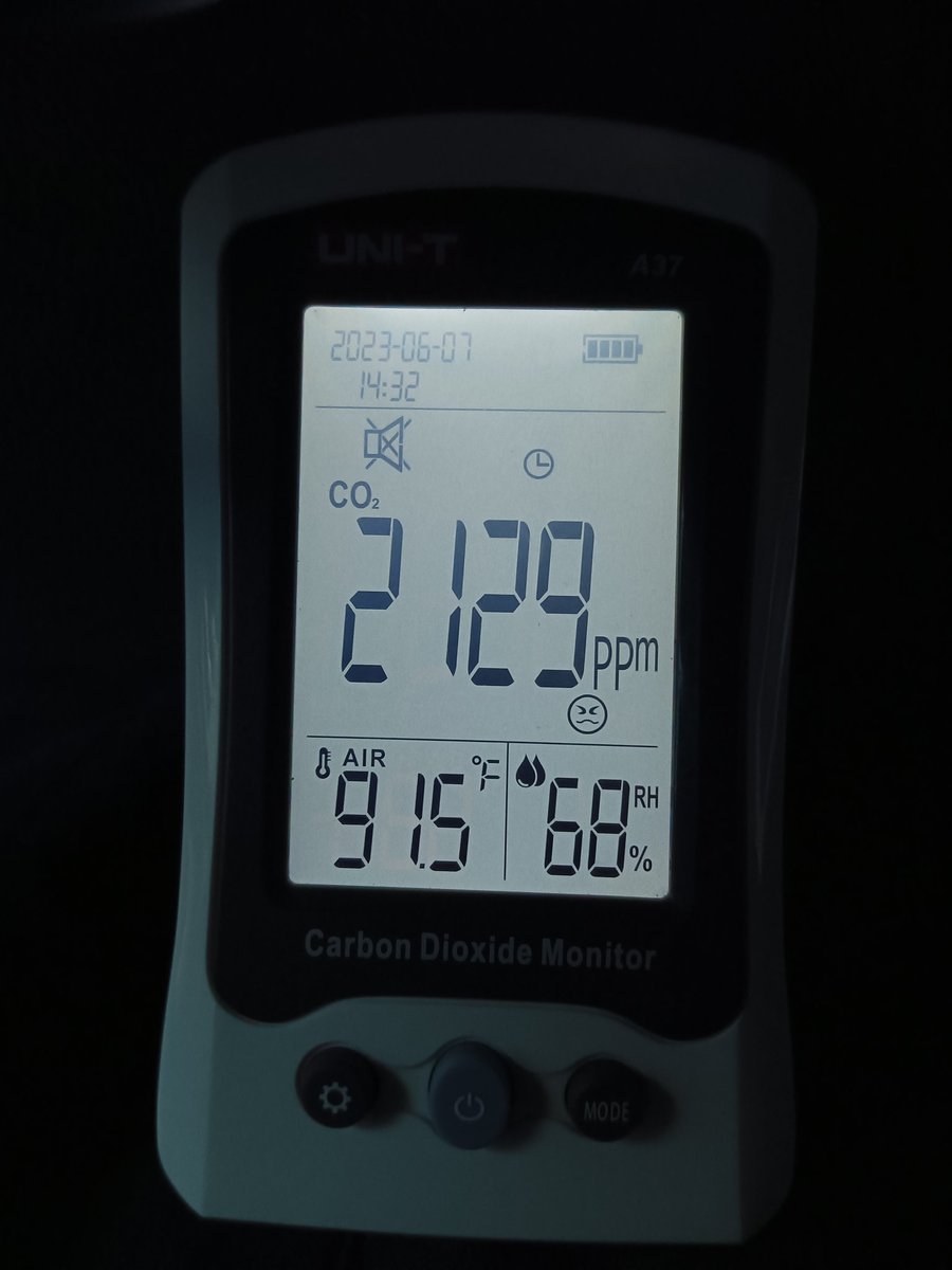 romeo_ph20's tweet photo. C02 level: 2129 PPM
Legazpi Terminal, UV Express
Boarding (Legazpi to Polangui)
Wed - Jun 7, 2023 14:32 https://t.co/PliwRoHfdT