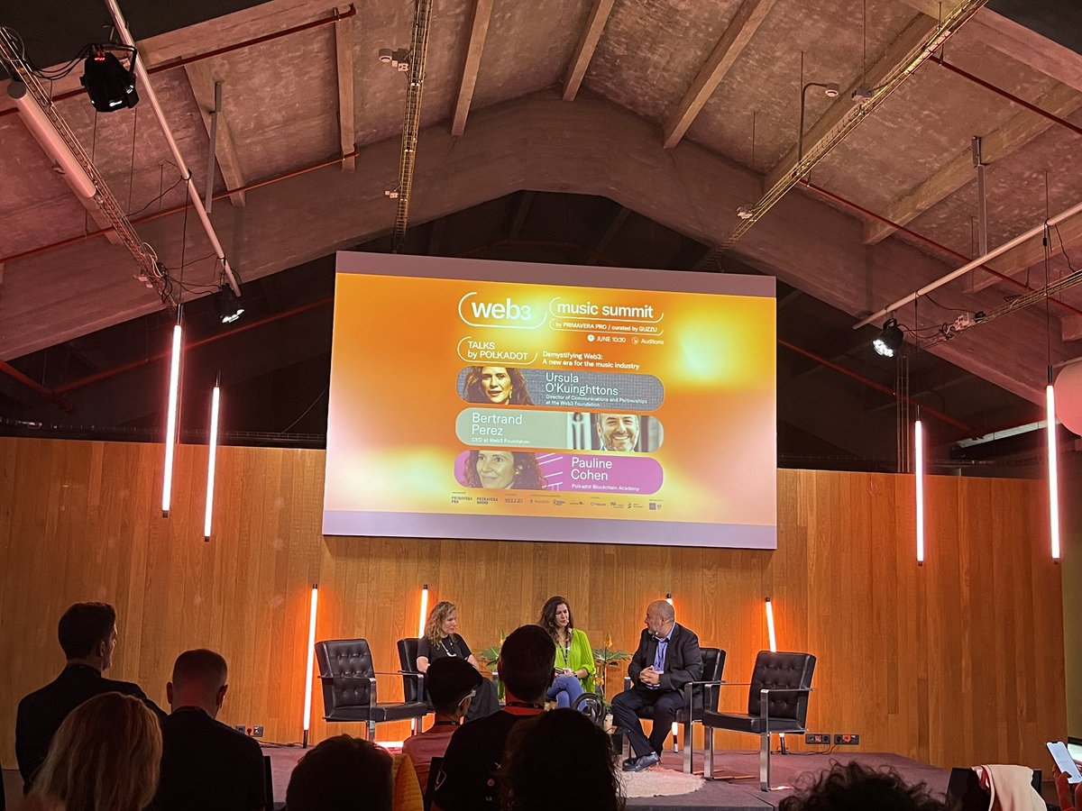 ContextProtocol's tweet image. Context at #Web3MusicSummit by @Primavera_Sound Pro, curated by @weareguzzu 
 &quot;A New Era for the Music Industry&quot; by @Polkadot, with @Ursulaok @Web3foundation #PolkadotAcademy 
&quot;the importance of being owner of your own data&quot; 🚀