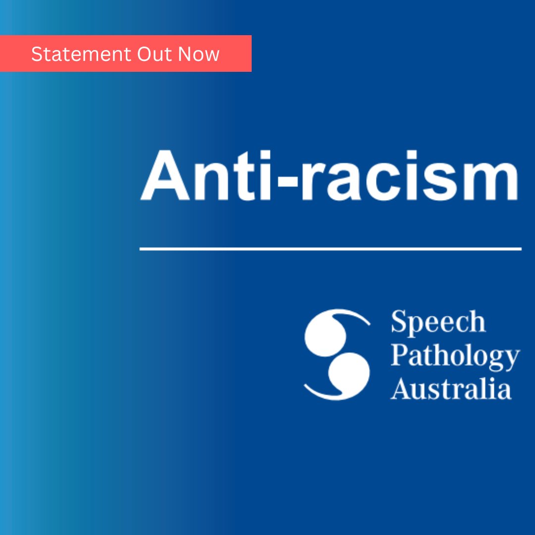 SpeechPathAus's tweet photo. The Association is proud to release its Anti Racism Position Statement and Commitment to Combatting Racism.
View the position statement and commitment: https://t.co/ymQlN8Vhil https://t.co/H8PqtYK5QP