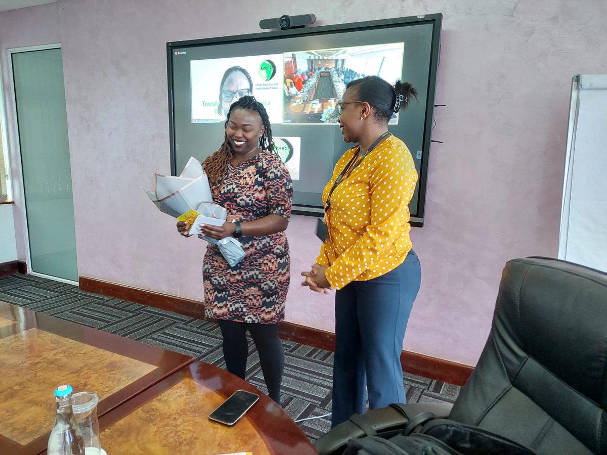 The Human Development Theme @aphrc wishing  @doris_omao the best in her new role in the Policy Engagement and Communication Theme . May you keep soaring 🎉🎉. #TeamHD #IAMAPHRC @AsegoC @kadzomudzo