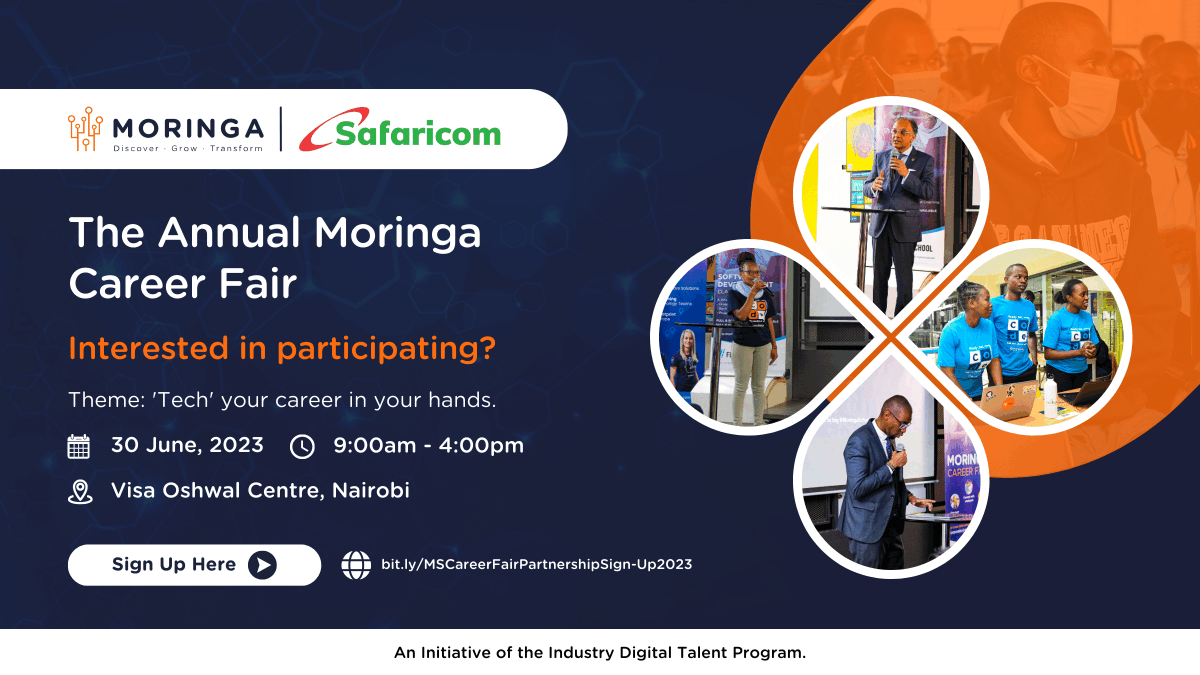 moringaschool's tweet photo. Our Annual Moringa School Career Fair is finally here! We would like to invite you &amp; your company to be a part of this year’s student and Alumni Showcase and Career Fair to connect with the Moringa students &amp; Alumni. Companies sign up: https://t.co/oLvReUjAJt

#MoringaSchool https://t.co/1zEWobY5VA