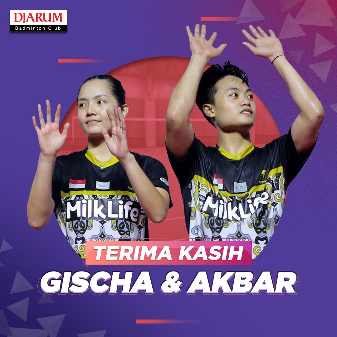 PBDjarum's tweet photo. Terima kasih Akbar dan Gischa untuk kebersamaan, perjuangan dan kerja kerasnya selama ini. Terima kasih sudah mau percaya dan tumbuh bersama PB Djarum. ❤

Mau bilang apa sama kedua #AtletPBDjarum ini, Sobat?

#TeruskanSemangatJuara https://t.co/glPc0Uf4rt