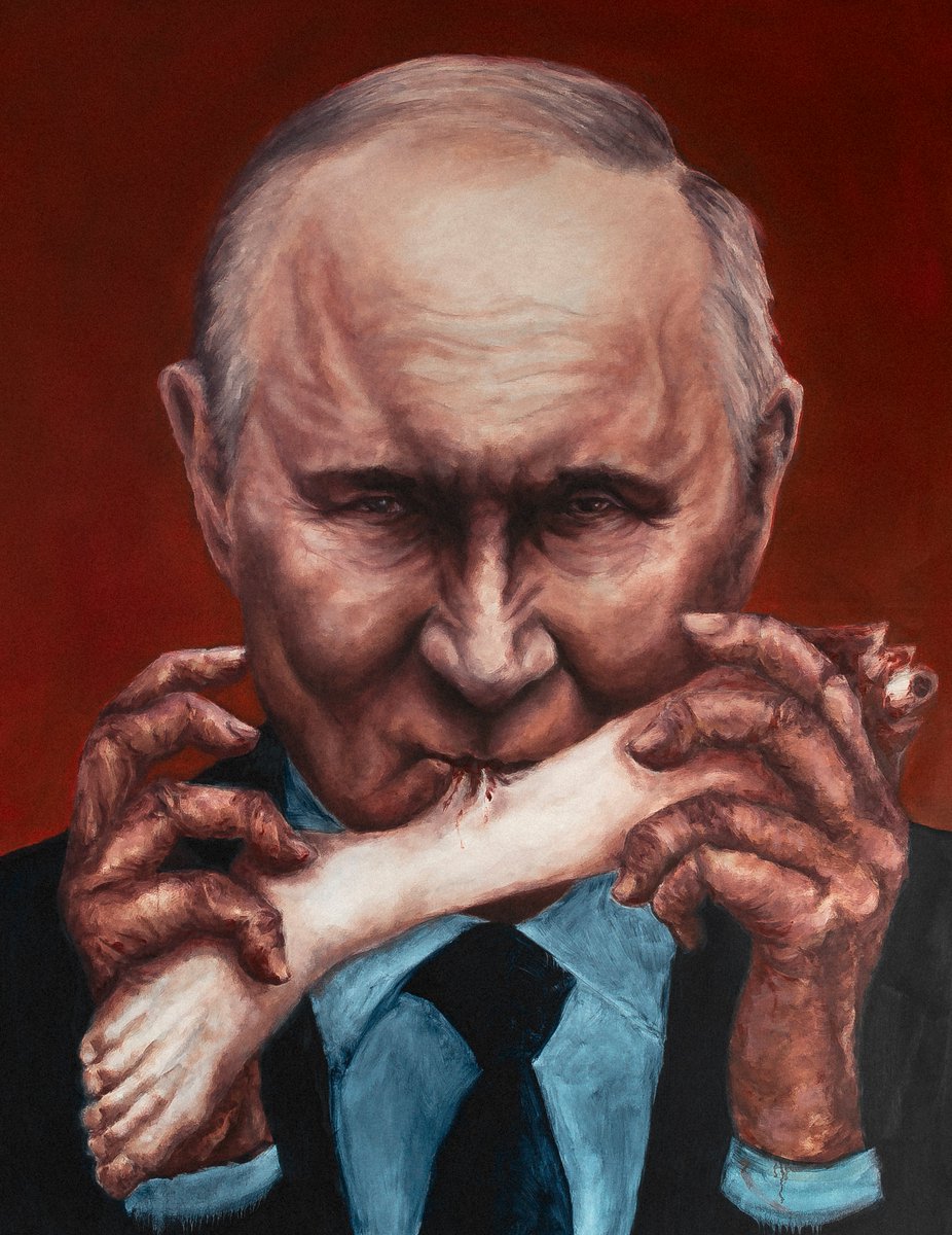 badiucao's tweet photo. “Tell China‘s Story Well 讲好中国故事”   

My new exhibition will illustrate the disturbing relationship between China🇨🇳 and 🇷🇺Russia in light of the war in Ukraine.
#StandWithUkraine 

Open on 16/06  with @u_jazdowski Warsaw, Poland🇵🇱
More info：https://t.co/ypMVnRRIV2 https://t.co/IZXXU40Mps