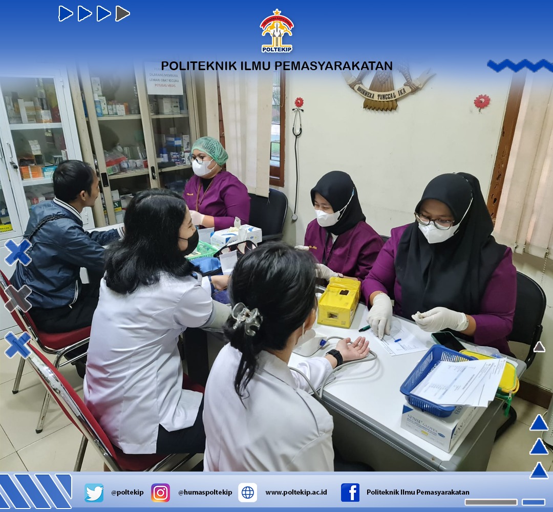 poltekip's tweet photo. Politeknik Ilmu Pemasyarakatan melaksanakan kegiatan Pemeriksaan Penyakit Tidak Menular kepada Pegawai di Lingkungan POLTEKIP dalam rangka menunjang kinerja pegawai. https://t.co/GebdUoc2kk