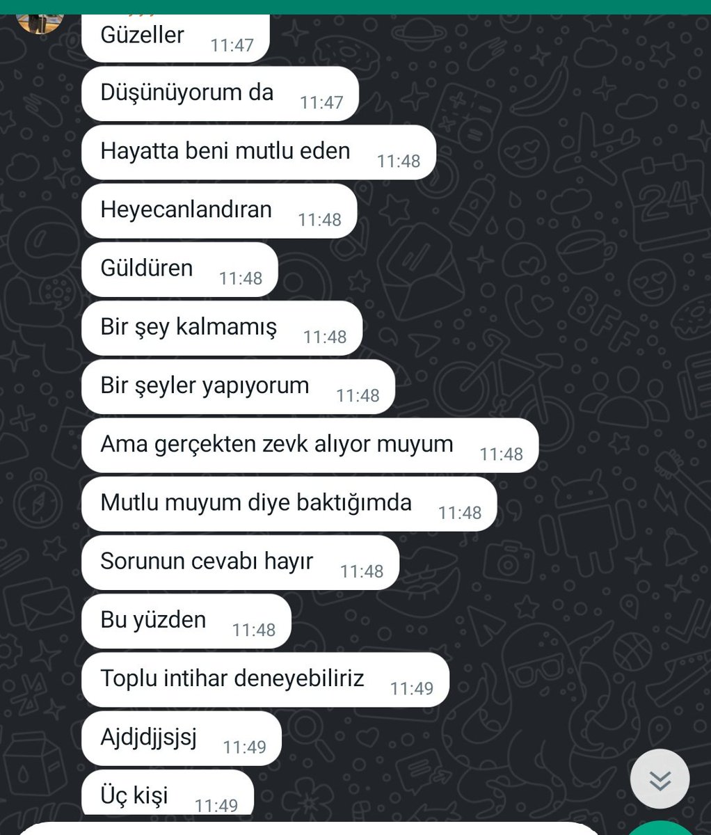 Bizim WhatsApp gruplarında artık dedikodu dönmüyor aşağı yukarı hep bu tarz muhabbetler dönüyor🤔