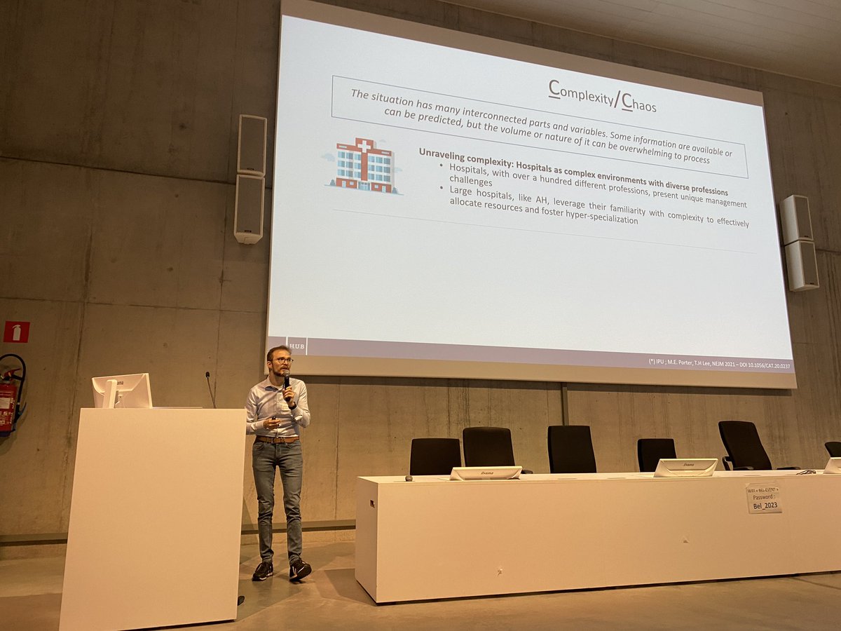 #hospitalsBE Pr. Hougardy on managing volatility, uncertainty, complexity and ambiguity