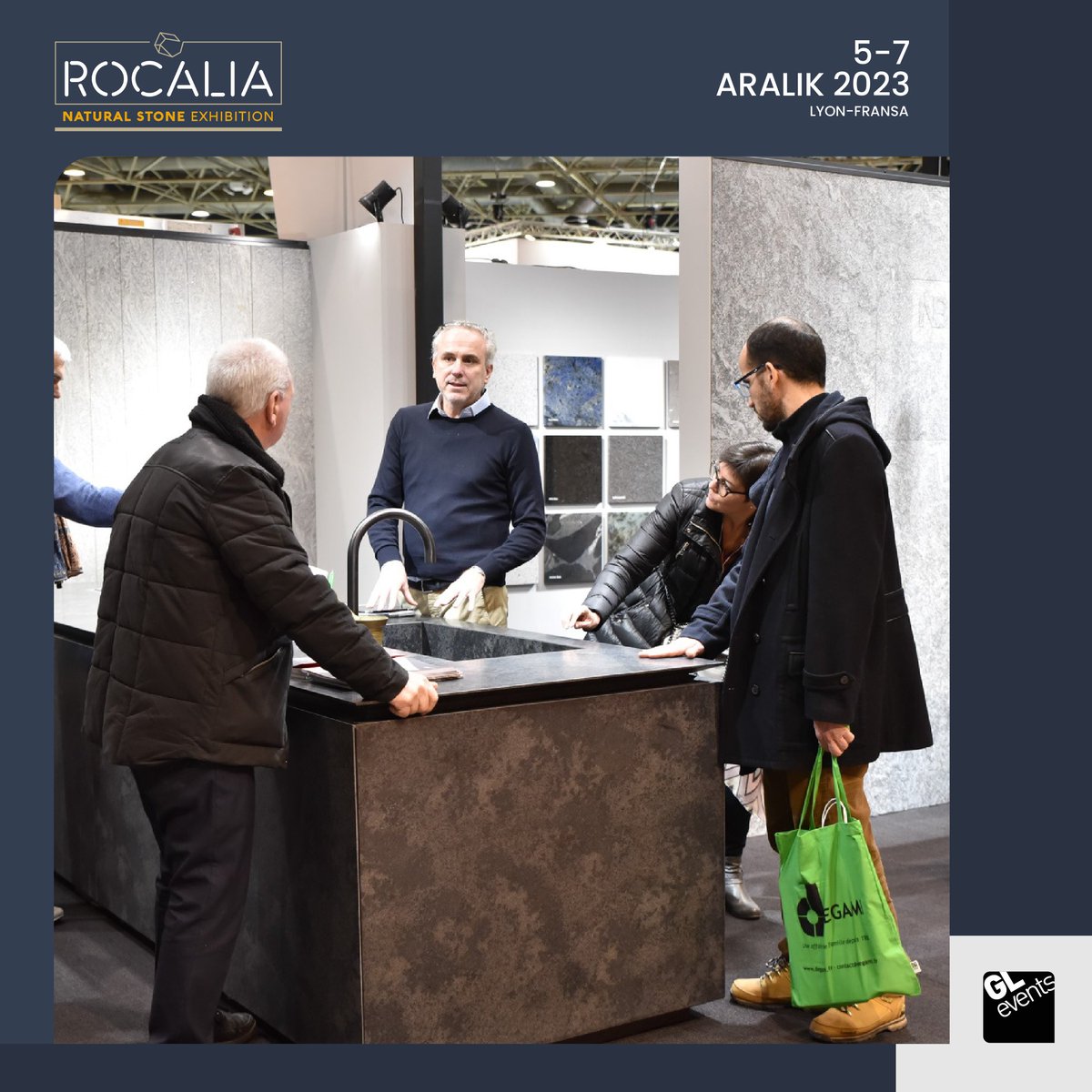 gleventstr's tweet image. Fransa'da doğal taş üzerine düzenlenen tek ihtisas fuarı olan Rocalia, 5-7 Aralık 2023'te Fransa’nın Lyon kentinde gerçekleşecek.

Detaylı bilgi için 👉 exhibitions.turkey@gl-events.com

salon-rocalia.com

#glevents #gleventsexhibitionsturkey #rocalia2023 #doğaltaş