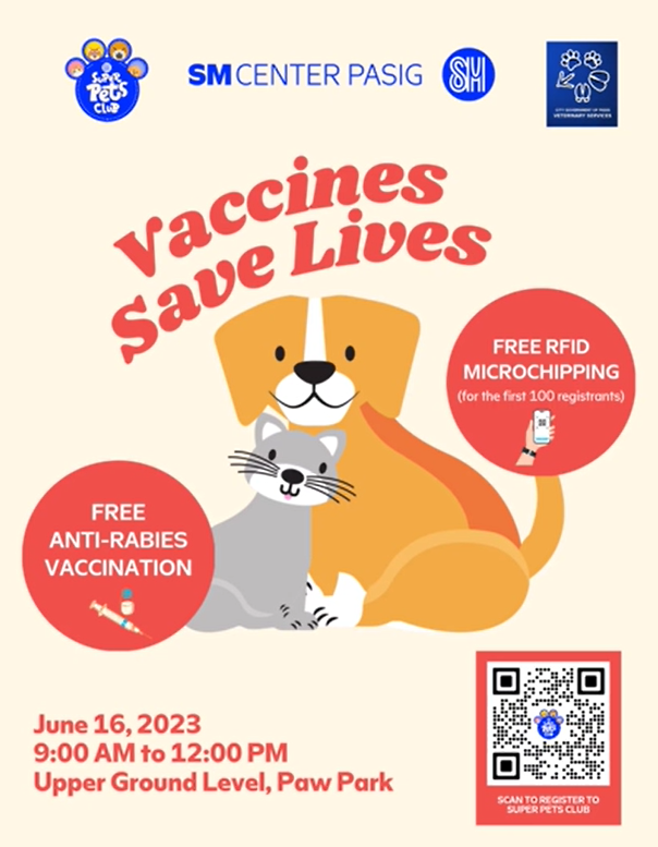 smsupermalls's tweet photo. Hey FurMoms and FurDads! 🐶💙

Don't miss to get your furbabies FREE Anti-Rabies Vaccination and Microchipping this June 16 at @SMCenterPasig.

Click here to register and be safe in #AWorldofExperienceAtSM with your pets!👇
https://t.co/ydkENddeAF

#EverythingsHereAtSM https://t.co/sraOe0rdrp