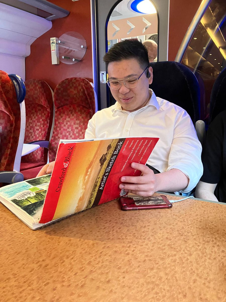 LIPASixthFormCo's tweet photo. Year 2 Designer Sam is on the train to London, heading for the @RoyalOperaHouse to collect his Design Challenge award. Sam will also get to spend time with the ROH backstage staff &amp; attend a private view of the exhibition of all the challenge winners' work. Have a great day Sam! https://t.co/La2YjIx3YG
