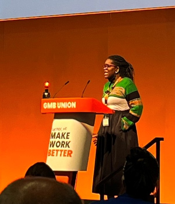 Ann Weekes @abilityGMB - powerful speech (and song) about the 'Unseen Wheelchair & the invisible Crutch - Hidden Disabilities. Well done and thank you Ann. ✊🏼✊🏽✊🏾✊🏿 #GMB23 #MakeWorkBetter #MembersFirst