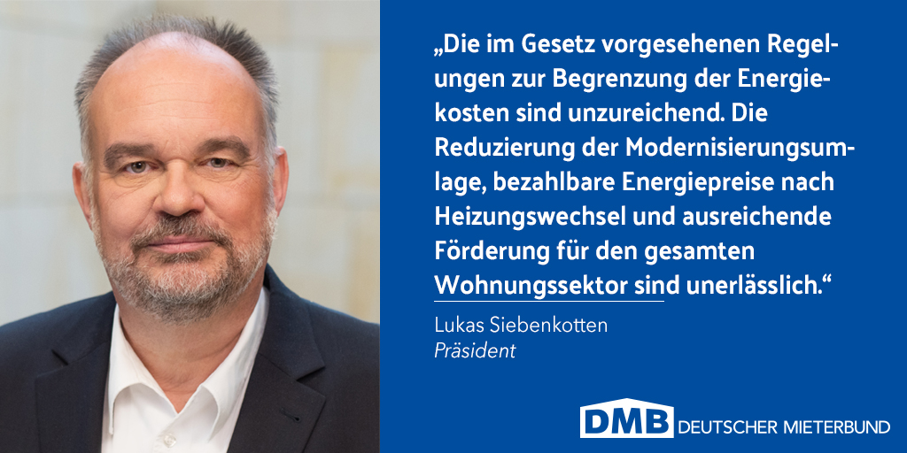 DMBMieterbund's tweet photo. DMB-Präsident @lsiebenkotten kritisiert: Die jüngsten Berechnungen aus dem @BMWK zu den Kosten des Heizungsaustausches sind ministeriale Luftschlösser, die mit der Realität der wohnkostentreibenden #Modernisierungsumlage nichts zu tun haben. https://t.co/KjVm3QZwud https://t.co/oIxx2wGvm1