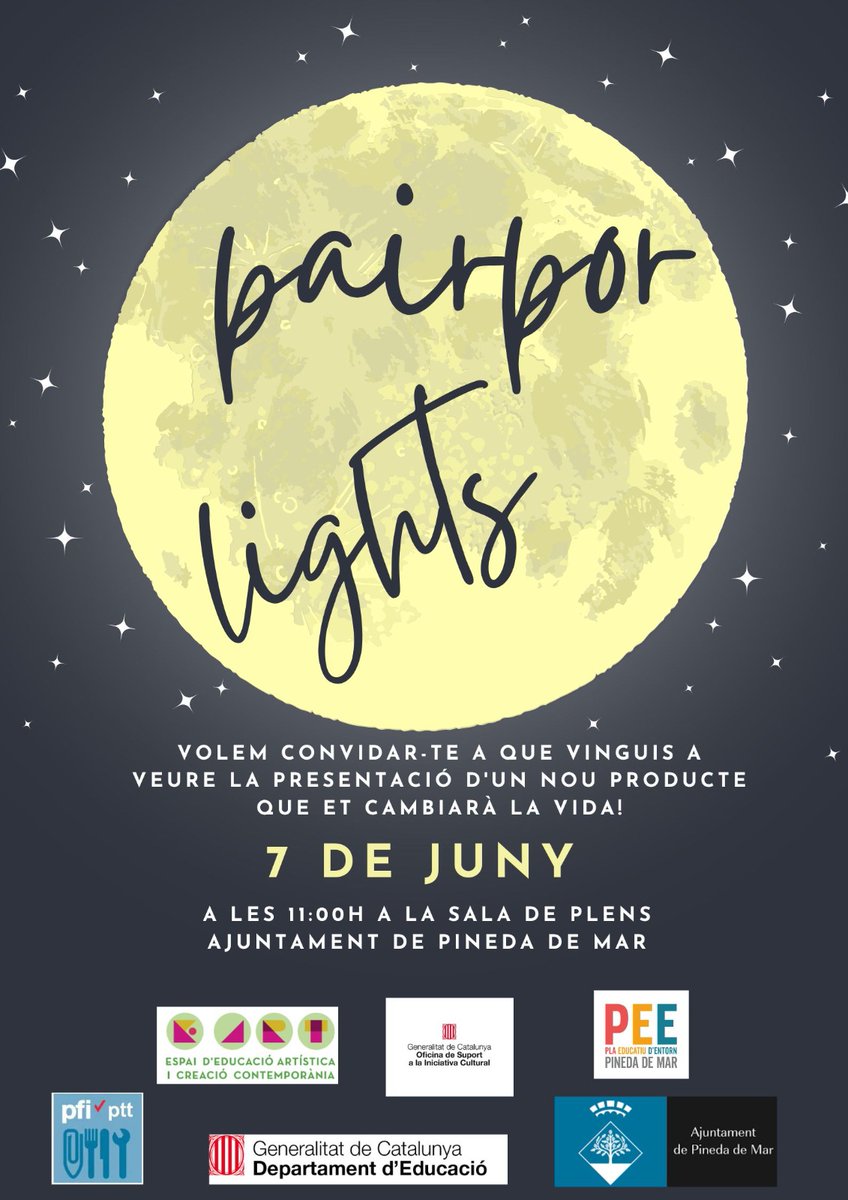 ExperimentemART's tweet photo. Tot a punt per la presentació
del projecte PAIRPOR LIGHT
del alumnes del PTT @pinedademar en el marc
#elquevolemaprendre
#experimentemamblart
#culturaieducació
https://t.co/tk48bvdaAu https://t.co/UUmoMzwGcs