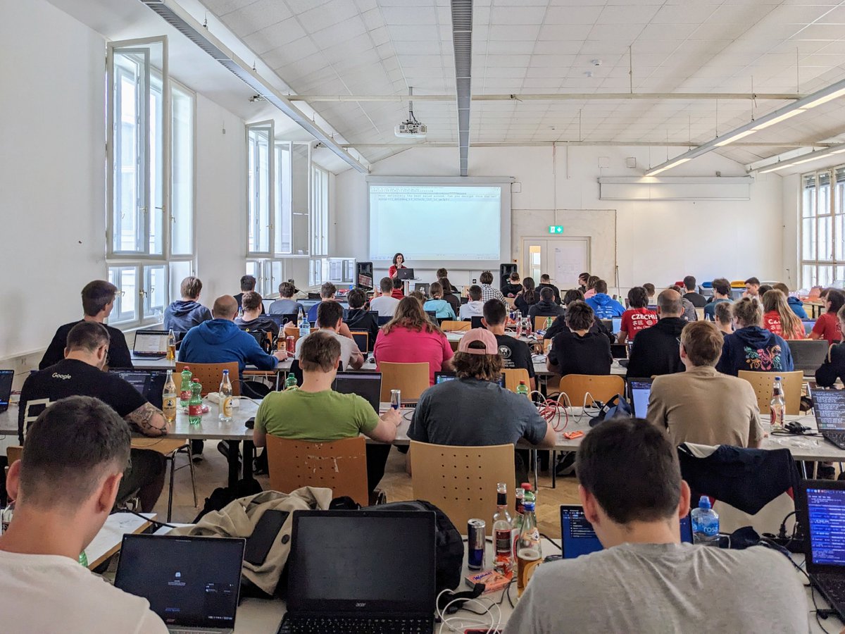 Marco Squarcina (@blueminimal) on Twitter photo At <a href="/tuvienna/">tuvienna</a> we're hosting an international ethical hacking bootcamp to prepare 70 talents from 🇨🇿🇸🇰🇭🇺🇸🇮🇦🇹🇭🇷🇷🇸 for #ECSC2023! Training sessions on Windows exploitation, Web security, AV/EDRs, Cryptography, HW security. Jeopardy CTF tomorrow! <a href="/enisa_eu/">ENISA</a> <a href="/AcscAustria/">ACSC - Austria CyberSecurityChallenge</a> <a href="/JoePichlmayr/">Joe Pichlmayr</a> At <a href="/tuvienna/">tuvienna</a> we're hosting an international ethical hacking bootcamp to prepare 70 talents from 🇨🇿🇸🇰🇭🇺🇸🇮🇦🇹🇭🇷🇷🇸 for #ECSC2023! Training sessions on Windows exploitation, Web security, AV/EDRs, Cryptography, HW security. Jeopardy CTF tomorrow! <a href="/enisa_eu/">ENISA</a> <a href="/AcscAustria/">ACSC - Austria CyberSecurityChallenge</a> <a href="/JoePichlmayr/">Joe Pichlmayr</a>