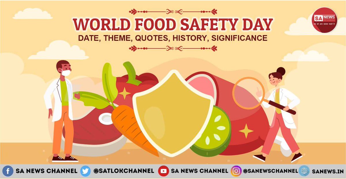 World Food Safety Day is an observance observed to bring into the limelight the need to ensure food and safety for the people of every nation. Let us read the blog to know about it in detail.

#WorldFoodSafetyDay 

Read Now: bit.ly/3wYN55k