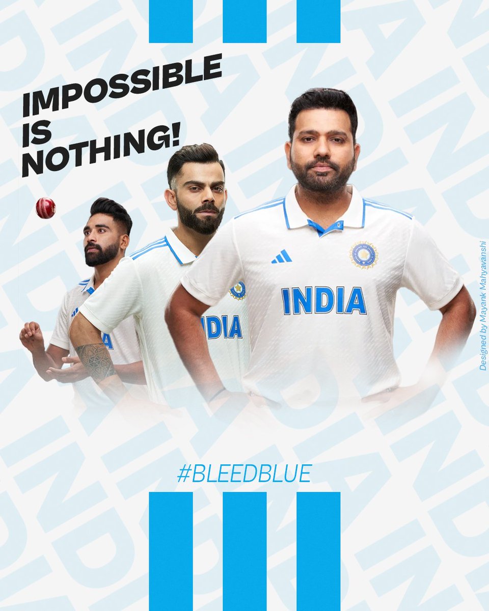 Less go #TeamIndia , let's win it .

#ImpossibleIsNothing #adidasTeamIndiaJersey #adidasXBCCI #adidas #ViratKohli𓃵 #RohitSharma𓃵 #WTCFinal2023 #BCCI #INDvsAUS