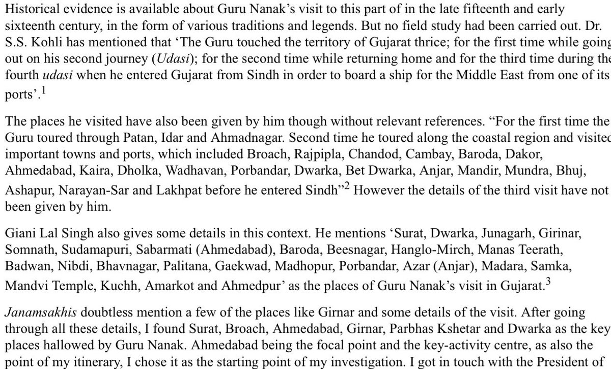 Guru Nanak Dev Ji passed through Gujarat during the udasis, leaving behind dharamsals that remained active during the tenure of the subsequent Gurus. Bhai Mokham Singh Ji may have been introduced to Sikhi by his proximity to these sangats or perhaps his family was part of them.