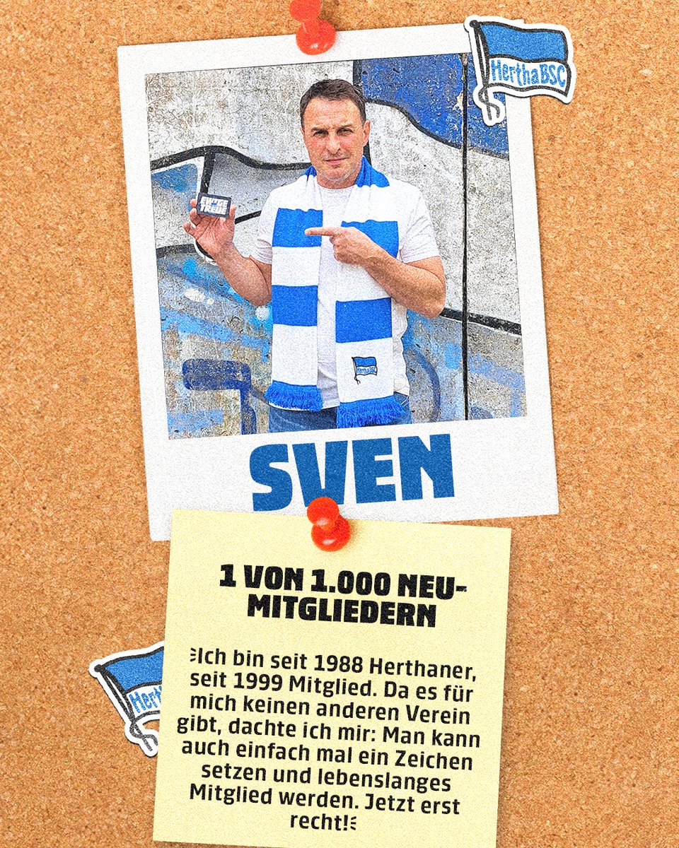 HerthaBSC's tweet photo. Seit #BSCBOC zählen wir bereits über 1.000 neue Mitglieder in der blau-weißen Familie. Wir danken euch für den Rückhalt und eure außergewöhnliche Botschaft: #BSCWirSindDa! 

Über die Beweggründe haben wir mit einigen Neuzugängen gesprochen: https://t.co/iXBbyUazQd ⬅️

#HaHoHe https://t.co/expQJyGpcP